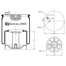 Load image into Gallery viewer, Rear Air Spring Inc Steel Piston Fits MAN FOC L 2000FOC L2000 Febi 39905