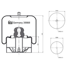 Load image into Gallery viewer, Air Spring Inc Steel Piston Fits EVOBUS bitte Abmessungen beachten/pl Febi 39988