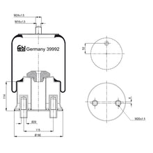 Load image into Gallery viewer, Front Air Spring Inc Steel Piston Fits Mercedes Benz Atego IIAtego Febi 39992