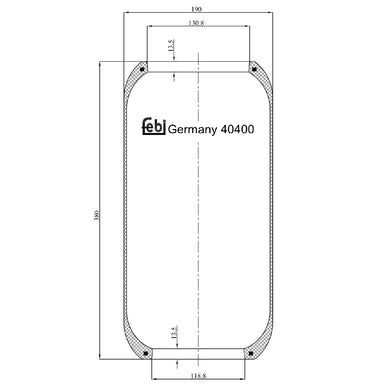 Front Air Spring No Piston Fits Volvo B11 R G3 B12 M B13 B5 RH B6 B7 Febi 40400
