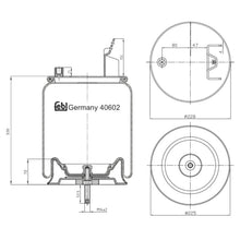 Load image into Gallery viewer, Rear Air Spring Inc Steel Piston &amp; Piston Rod Fits Volvo FH G3 FH12 G Febi 40602