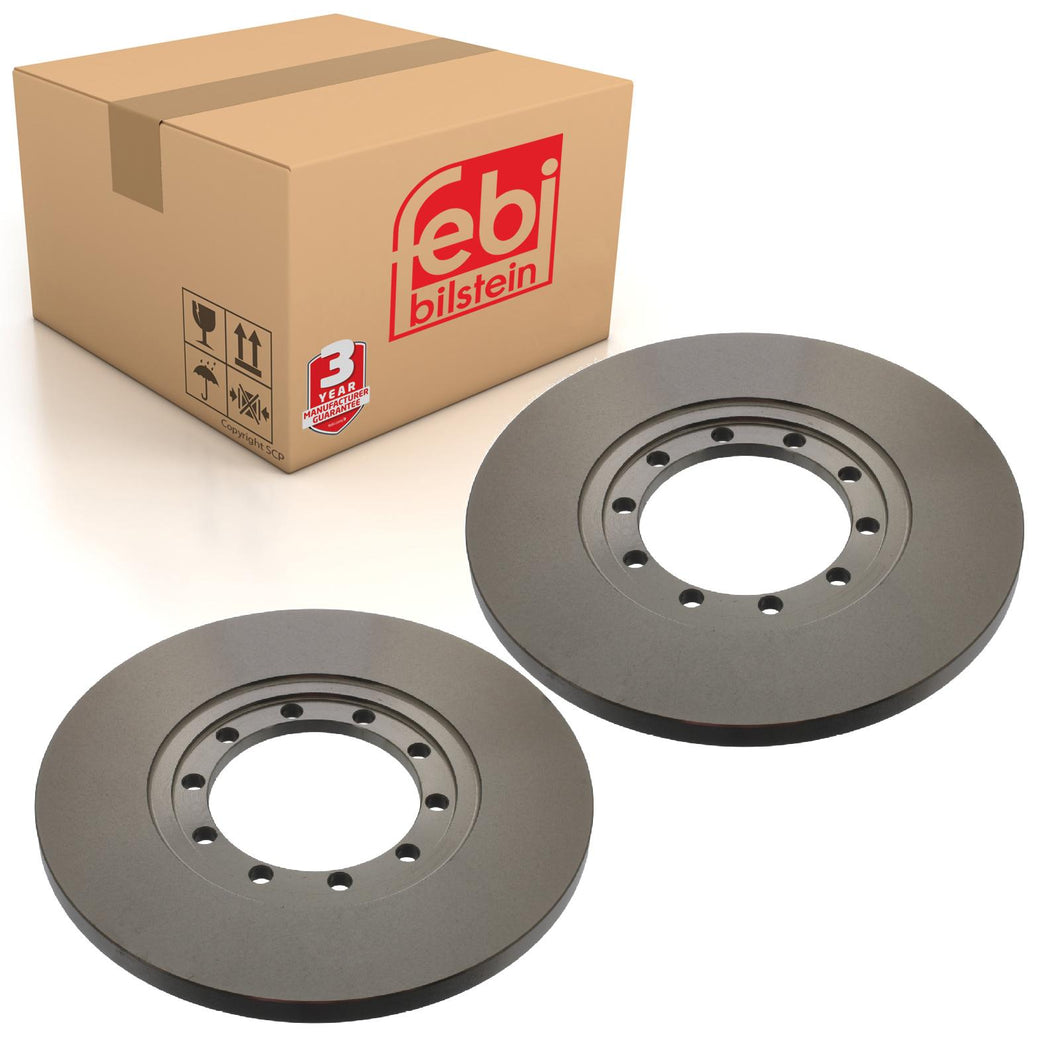 Pair of Rear Brake Disc Fits Ford Transit 6 OE 1464031SK Febi 40779