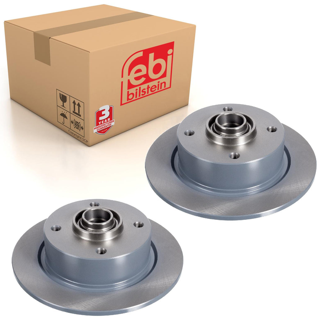 VW Pair of Front Brake Disc Fits Kafer 1B 113 407 075 Febi 40819