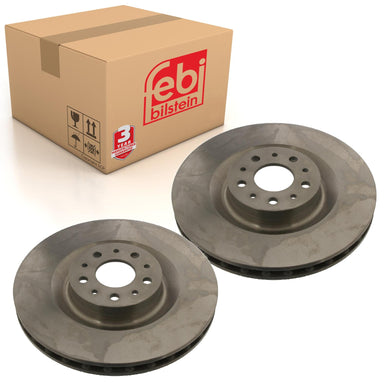 Pair of Front Brake Disc Fits FIAT 500 L 199 Doblo Pratico Combo D Febi 40999