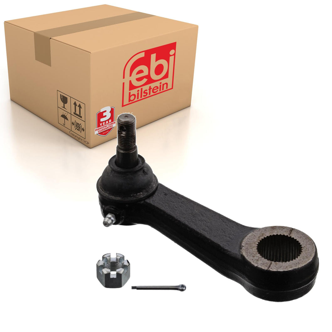 Front Pitman Arm Inc Castle Nut & Cotter Pin Fits Mitsubishi Forte L Febi 41291