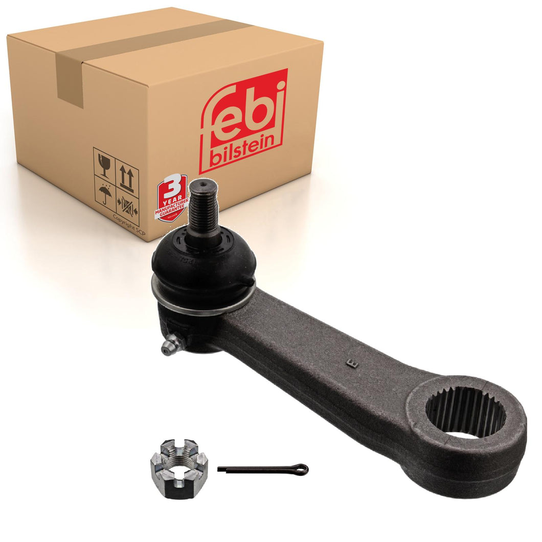 Front Pitman Arm Inc Castle Nut & Cotter Pin Fits Mitsubishi Montero Febi 41293