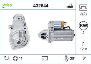 Starter Motor Fits Mercedes Class C Class Clc Class Clk Class E Cla Valeo 432644