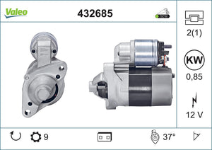 Starter Motor Fits Dacia Logan Sandero Nissan Kubistar Renault Clio Valeo 432685