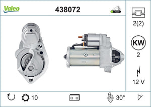 Starter Motor Fits Audi 80 90 A4 A6 Cabriolet Skoda Superb Volkswag Valeo 438072