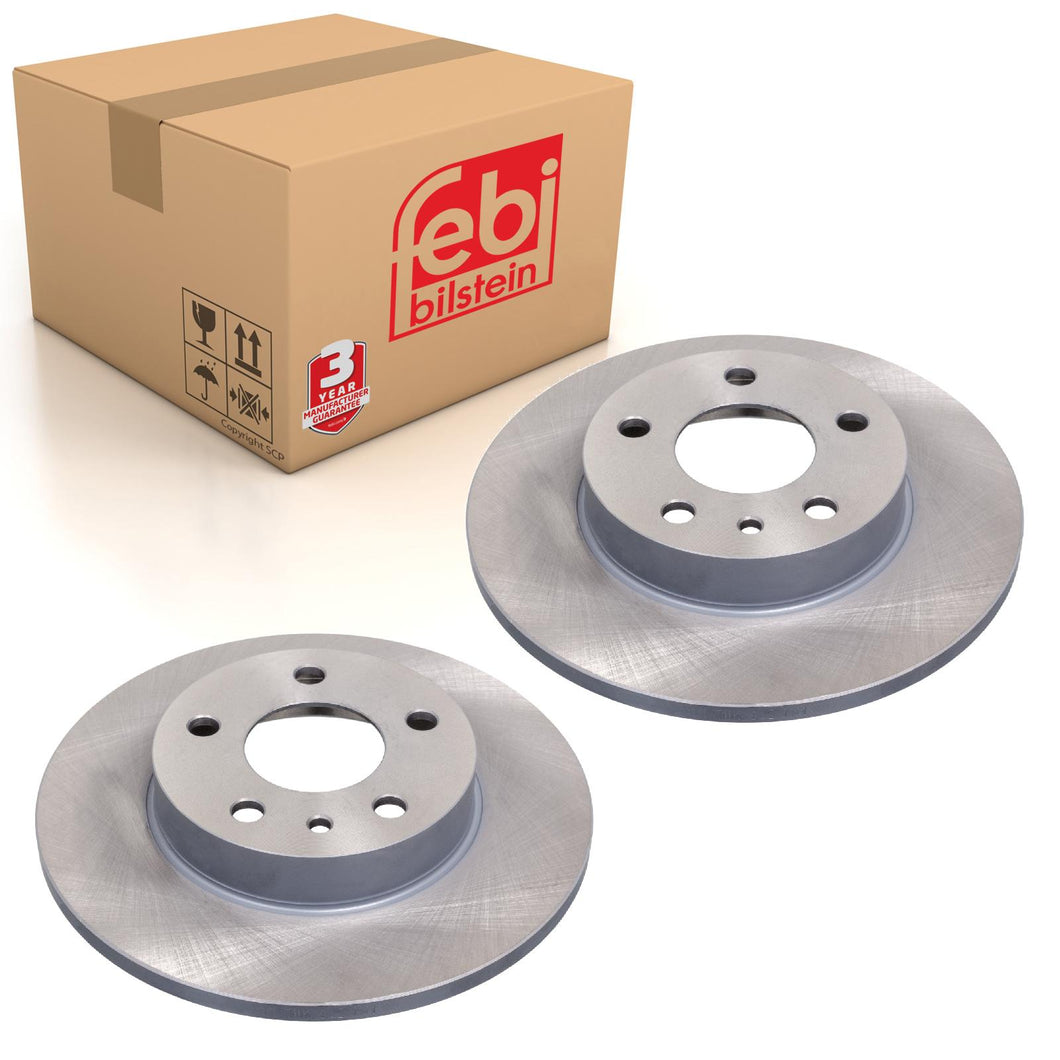 Pair of Rear Brake Disc Fits Alfa Romeo GTV Spider OE 60670804 Febi 43809