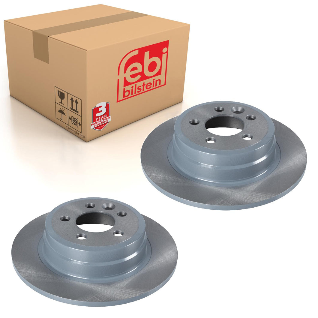 Pair of Rear Brake Disc Fits ROVER OE SDB000871 Febi 43810
