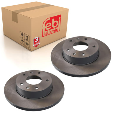 Pair of Front Brake Disc Fits Land Rover OE SDB100830 Febi 43814
