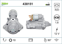 Load image into Gallery viewer, Starter Motor Fits BMW 1 Series 3 Series 5 Series X3 Valeo 438151