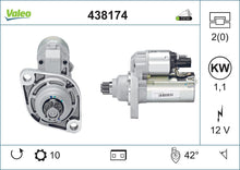 Load image into Gallery viewer, Starter Motor Fits Audi A1 A3 Q3 S3 TT Seat Altea Ibiza Leon Toledo Valeo 438174