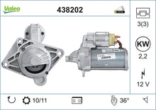 Load image into Gallery viewer, Starter Motor Fits Nissan Primastar Qashqai X-Trail Opel Vivaro Ren Valeo 438202