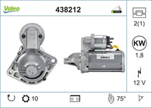 Load image into Gallery viewer, Starter Motor Fits Chevrolet Aveo Opel Agila Astra Combo Corsa Meri Valeo 438212