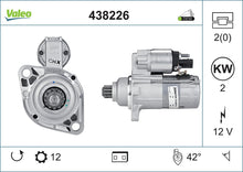 Load image into Gallery viewer, Starter Motor Fits Audi A1 A3 Q3 TT Seat Altea Ateca Ibiza Leon Sko Valeo 438226