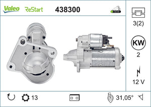 Starter Motor Fits Ford B-Max Courrier/Courier OE 1902473 Valeo 438300
