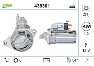 Starter Motor Fits Ford B-Max C-Max Connect Courrier/Courier Ecospo Valeo 438301