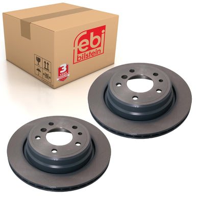 Pair of Rear Brake Disc Fits BMW 5 Series E34 OE 34211165265 Febi 43834