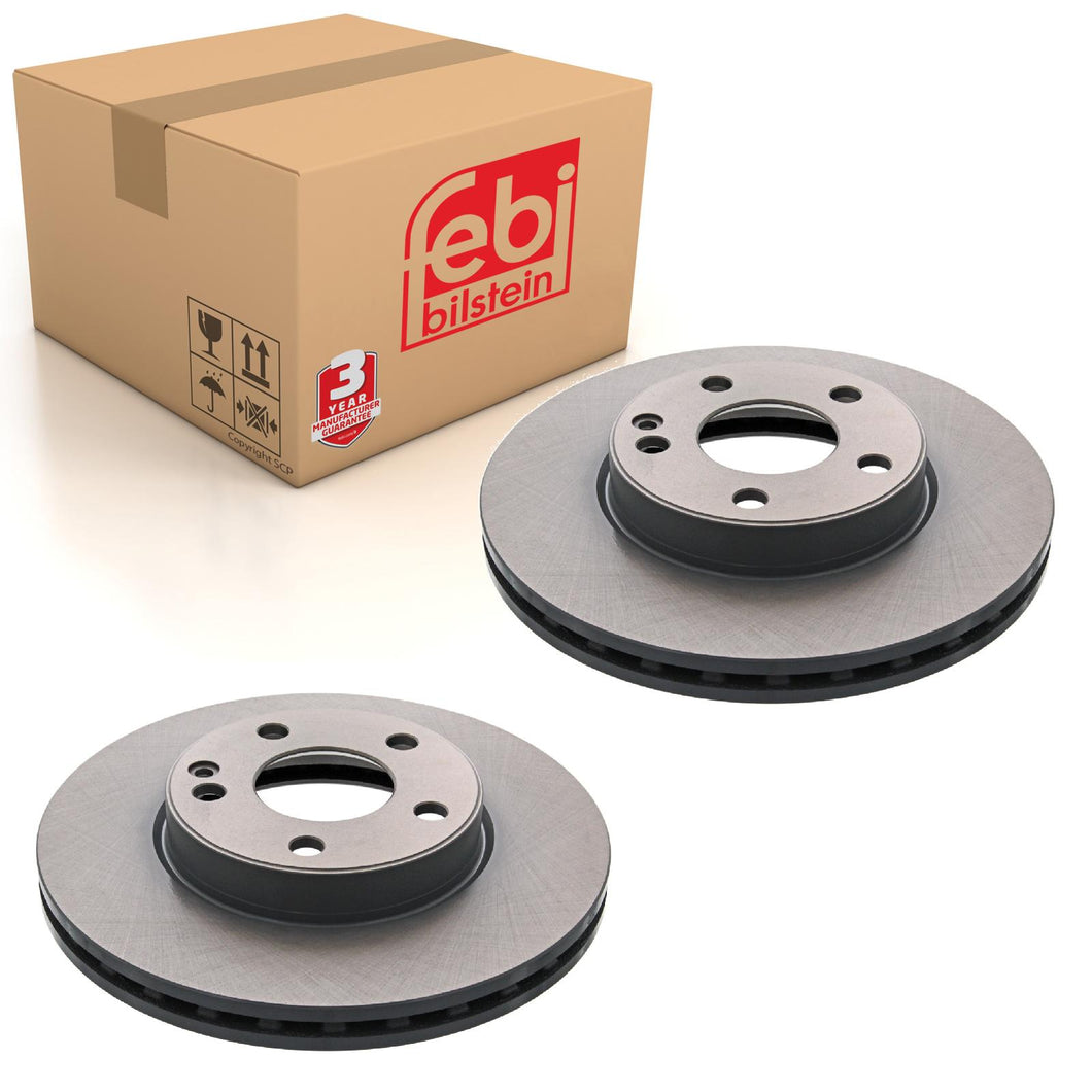 Pair of Front Brake Disc Fits Mercedes Benz A-Class model 176 B-Class Febi 43835