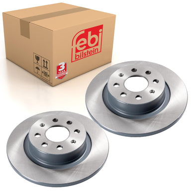 Pair of Rear Brake Disc Fits Vauxhall Abarth Grande Punto FIAT Van Febi 43837