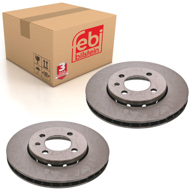 Pair of Front Brake Disc Fits Volkswagen e-load up! BL e-up! 12 6A Sk Febi 43841