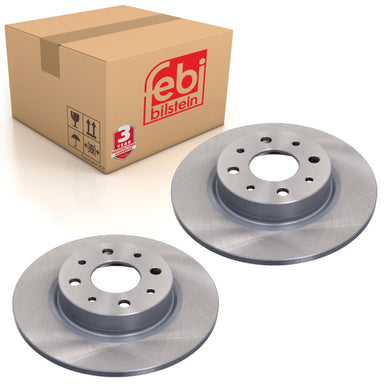 Pair of Rear Brake Disc Fits Alfa Romeo Mito OE 51805559 Febi 43843