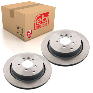 Pair of Rear Brake Disc Fits Land Rover Discovery Range III Febi 43845