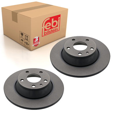 Pair of Rear Brake Disc Fits Audi TT Coupe quattro Roadster 8J Febi 43856