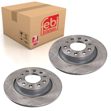 Pair of Rear Brake Disc Fits Alfa Romeo Giulietta OE 51815313 Febi 43864