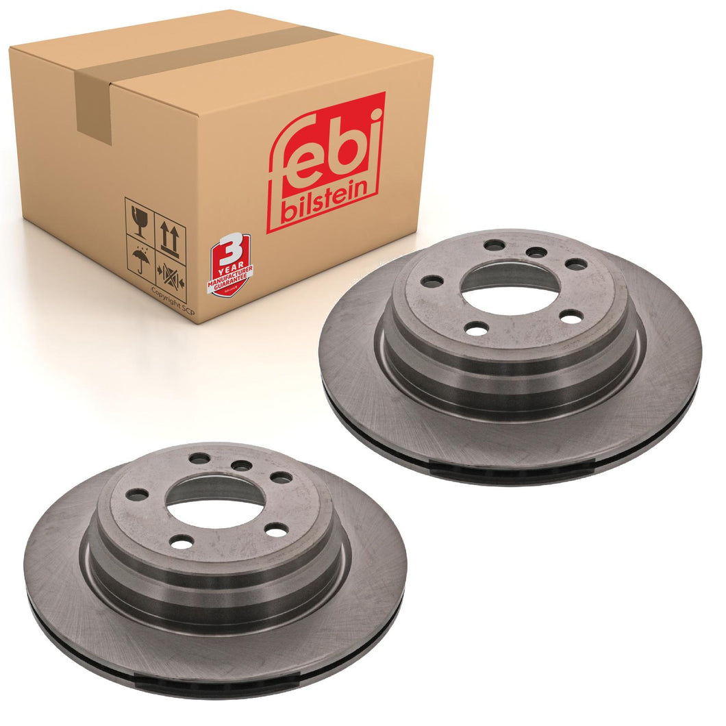 Pair of Rear Brake Disc Fits BMW 3 Series F30 LCI F31 F34 4 F32 F33 F Febi 43868