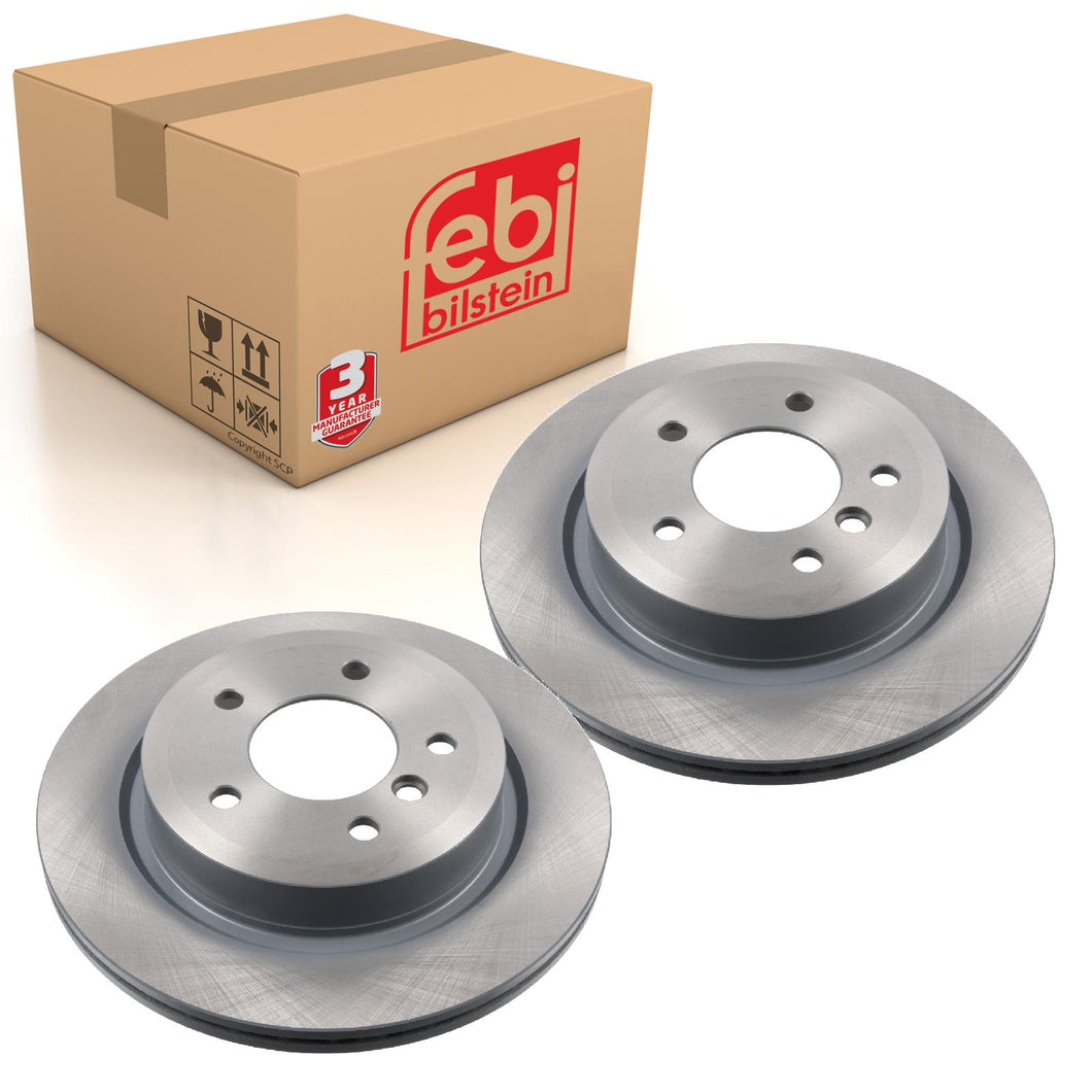 Pair of Rear Brake Disc Fits BMW Z4 E89 OE 34216782605 Febi 43877