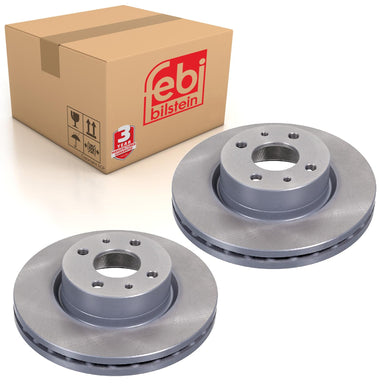 Pair of Front Brake Disc Fits Alfa Romeo 164 OE 71739639 Febi 43879