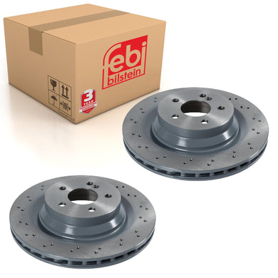 Pair of Brake Disc Fits Mercedes Benz CLS 55 AMG E 55 AMG E 55 T AMG Febi 43897