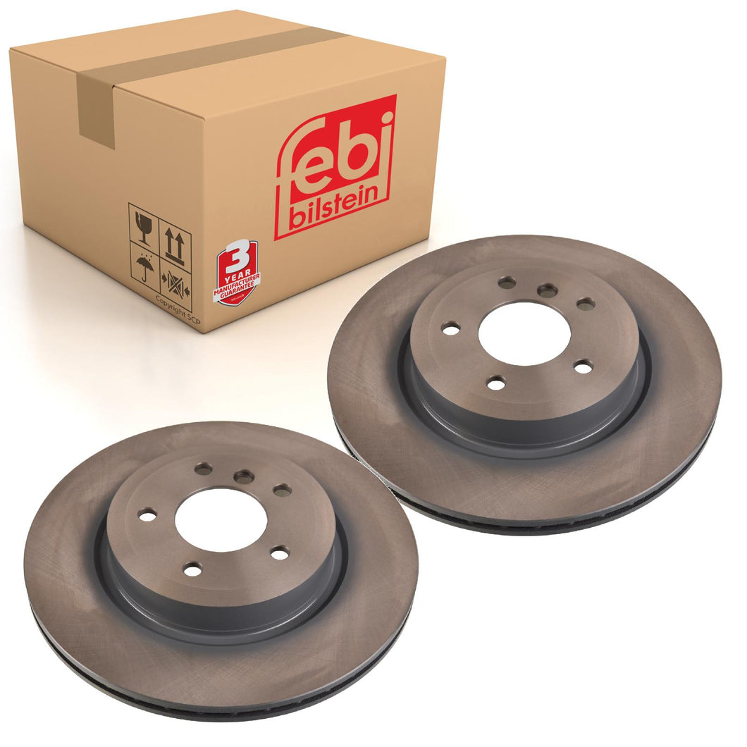 Pair of Rear Brake Disc Fits BMW Z4 E89 OE 34216782607 Febi 43906