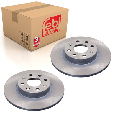 Pair of Front Brake Disc Fits FIAT Grande Punto OE 51806099 Febi 43919