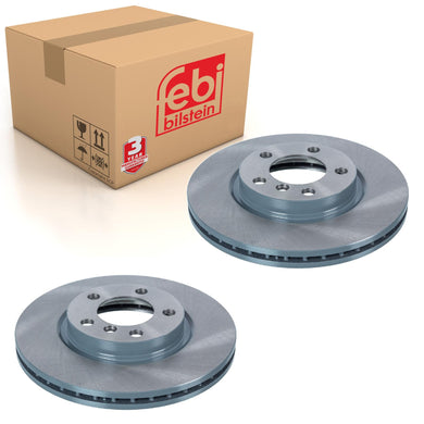 Pair of Front Brake Disc Fits Mini BMW Cooper R60 R61 OE 34119811538 Febi 43925