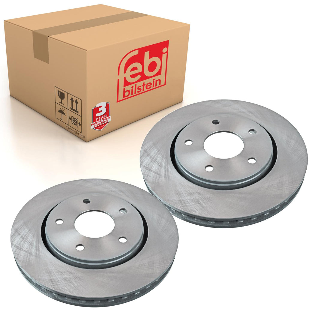 Pair of Front Brake Disc Fits FIAT Freemont OE K04779783AB Febi 43935