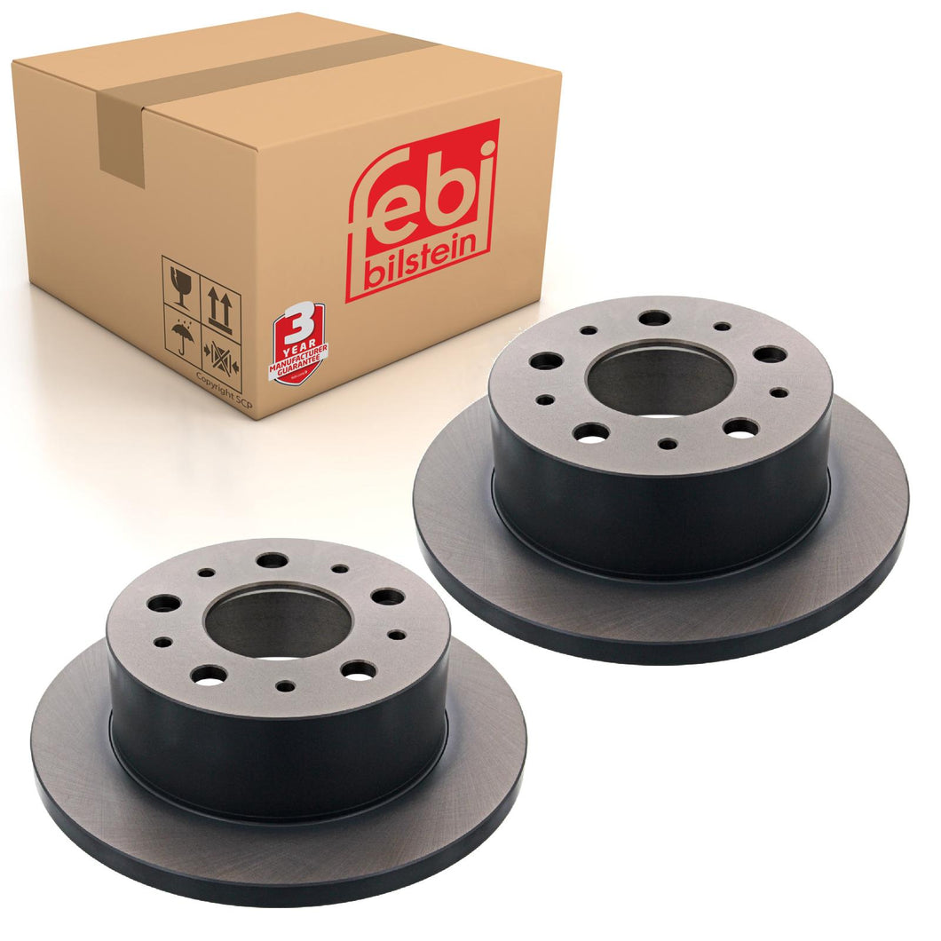 Pair of Rear Brake Disc Fits FIAT Ducato 230 244 250 Peugeot Boxer II Febi 43937