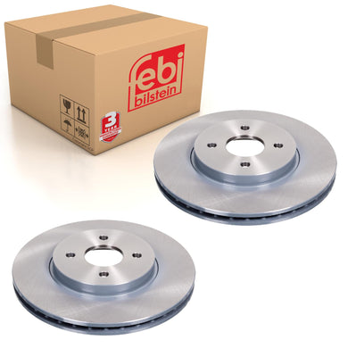 Pair of Front Brake Disc Fits Ford Focus OE 4410264 Febi 43941
