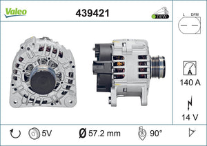 Alternator Fits Audi A4 A6 Skoda Superb Volkswagen Passat Valeo 439421