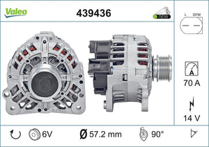Alternator Fits Audi A2 A3 A4 S3 TT Seat Alhambra Arosa Cordoba Ibi Valeo 439436