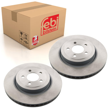 Pair of Front Brake Disc Fits Lancia Thema OE K04779197AG Febi 43944