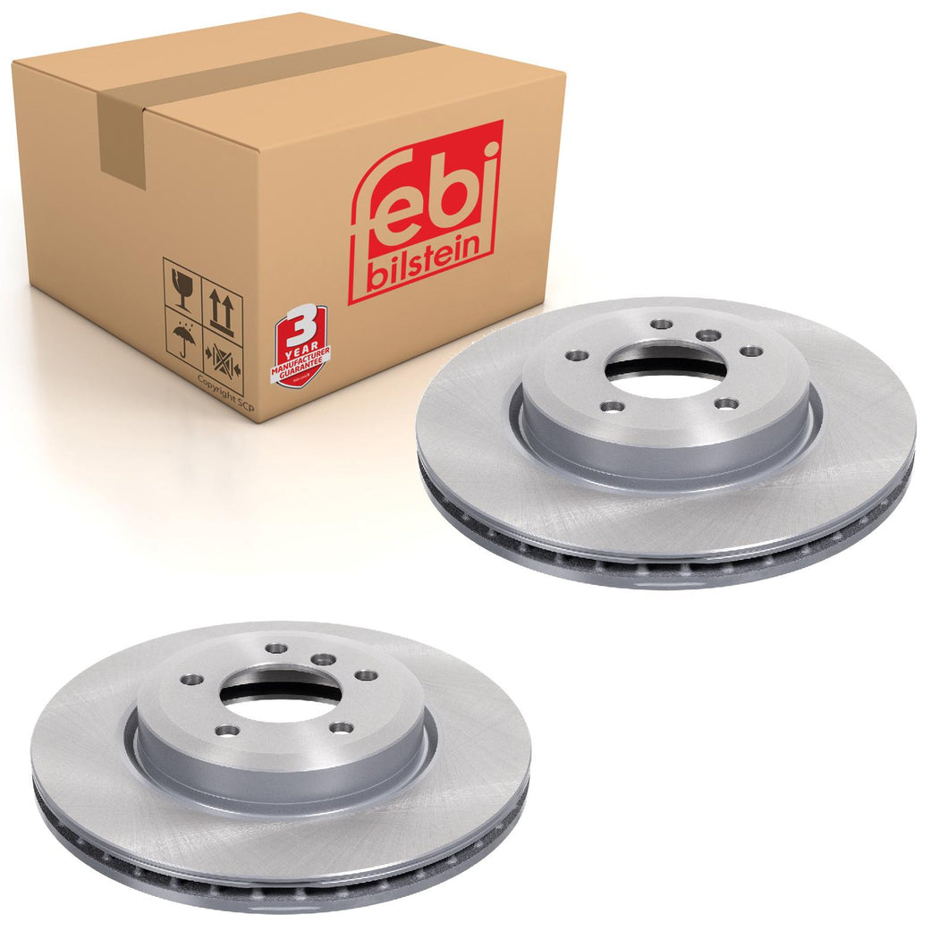 Pair of Front Brake Disc Fits BMW Z4 E85 E86 OE 34116864047 Febi 43946