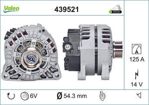 Alternator Fits Citroen Berlingo C-Elysee C2 C3 C3 Pluriel C4 C4 Pi Valeo 439521