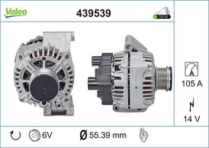 Alternator Fits Fiat 500 Doblo Fiorino Idea Linea Punto Strada Lanc Valeo 439539