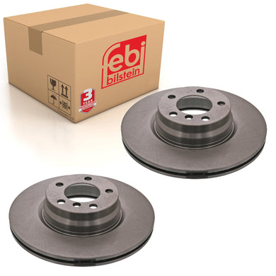 Pair of Front Brake Disc Fits BMW 3 Series F30 F31 F34 Febi 43956