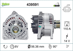 Alternator Fits Renault Clio Kangoo Megane Scenic Twingo Valeo 439591