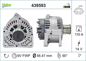 Alternator Fits Dacia Logan Renault Clio Duster Fluence/Megane Gene Valeo 439593